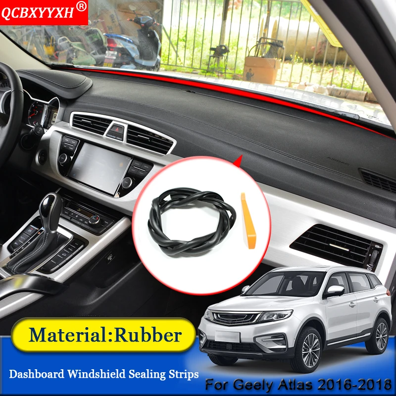 Baratos Coche estilo Anti ruido a prueba de polvo del tablero de instrumentos del coche parabrisas de tiras de accesorios para automóviles para Geely Atlas 2016 2018