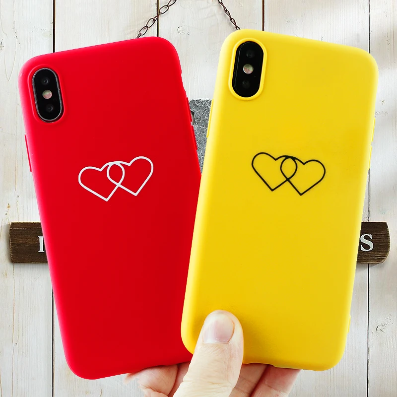 Fashion Phone Cases for IPhone X XS MAX XR 8 7 6 s Plus Case Heart Soft Silicone Fitted Shell Mobile Covers Accessories |