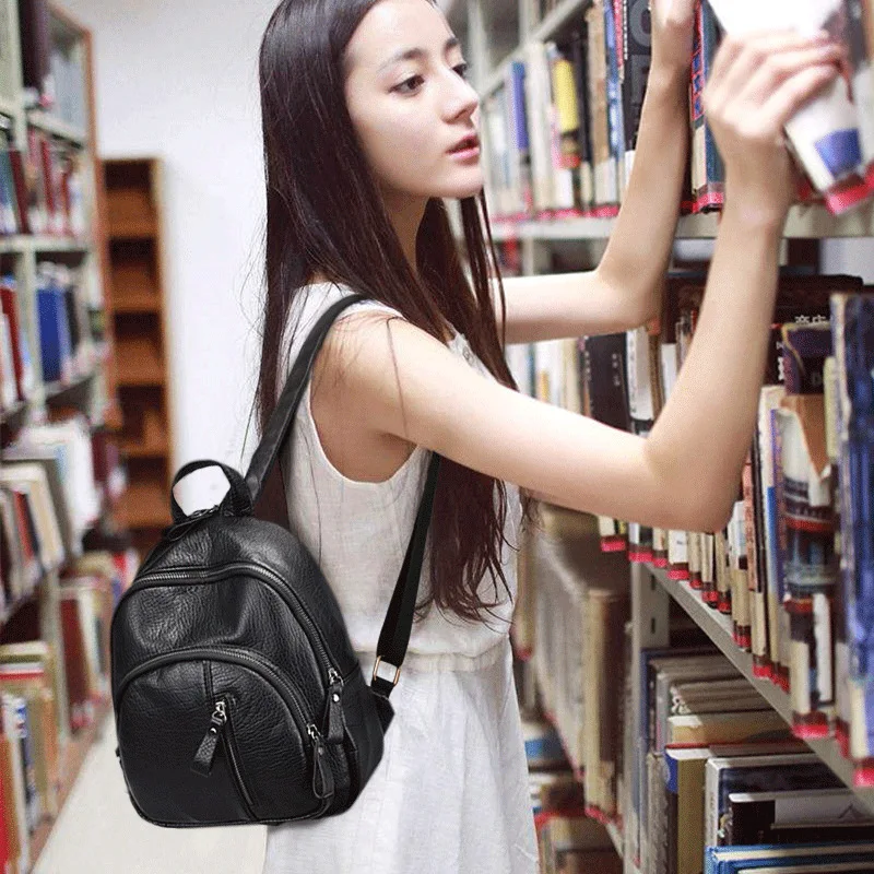

New Designer Fashion Women Backpack Mini Soft Touch Multi-Function Small Backpack Female Ladies Shoulder Bag Girl Purse
