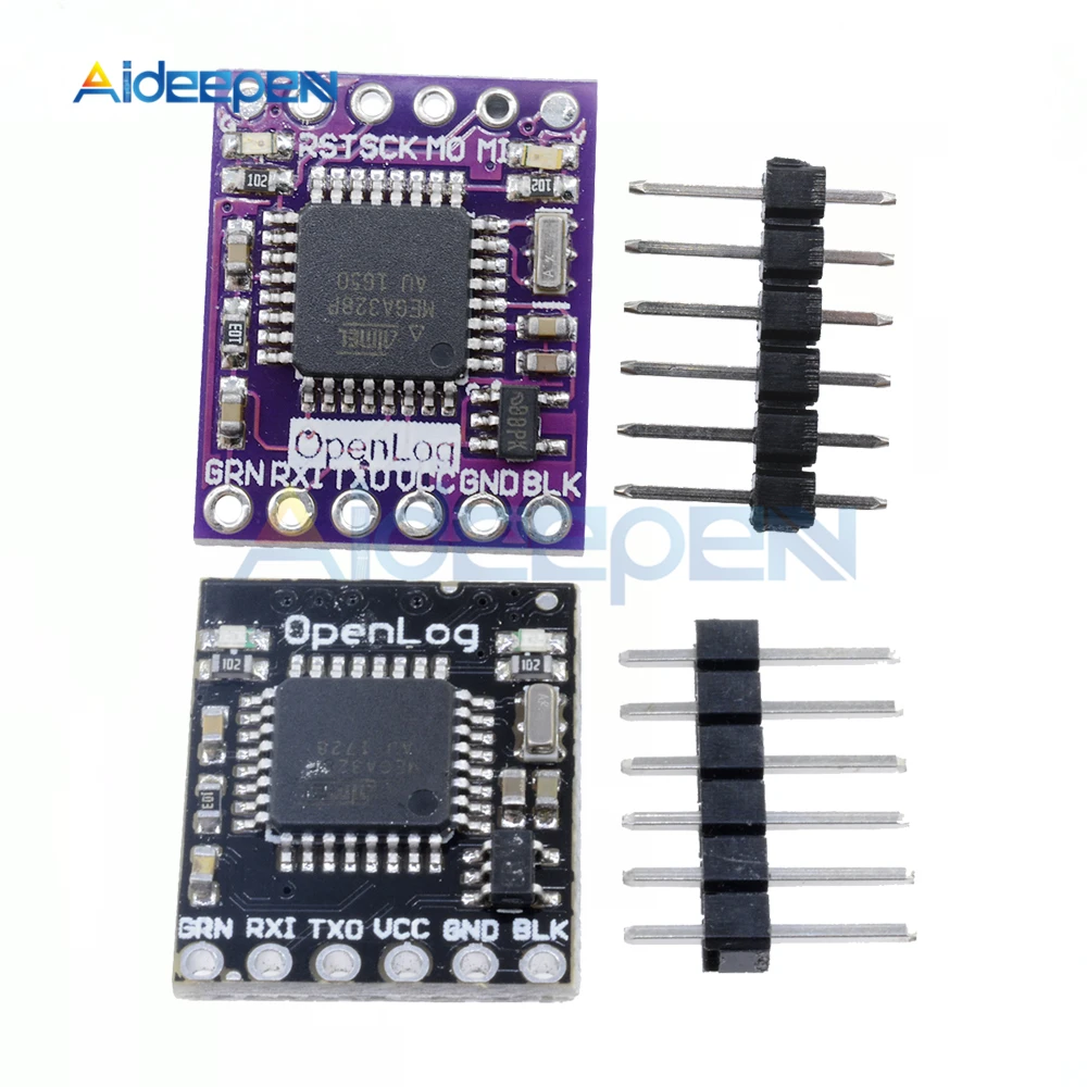 

Openlog Serial Data Logger Open Source Data Recorder ATmega328 Support Micro SD Black/Purple