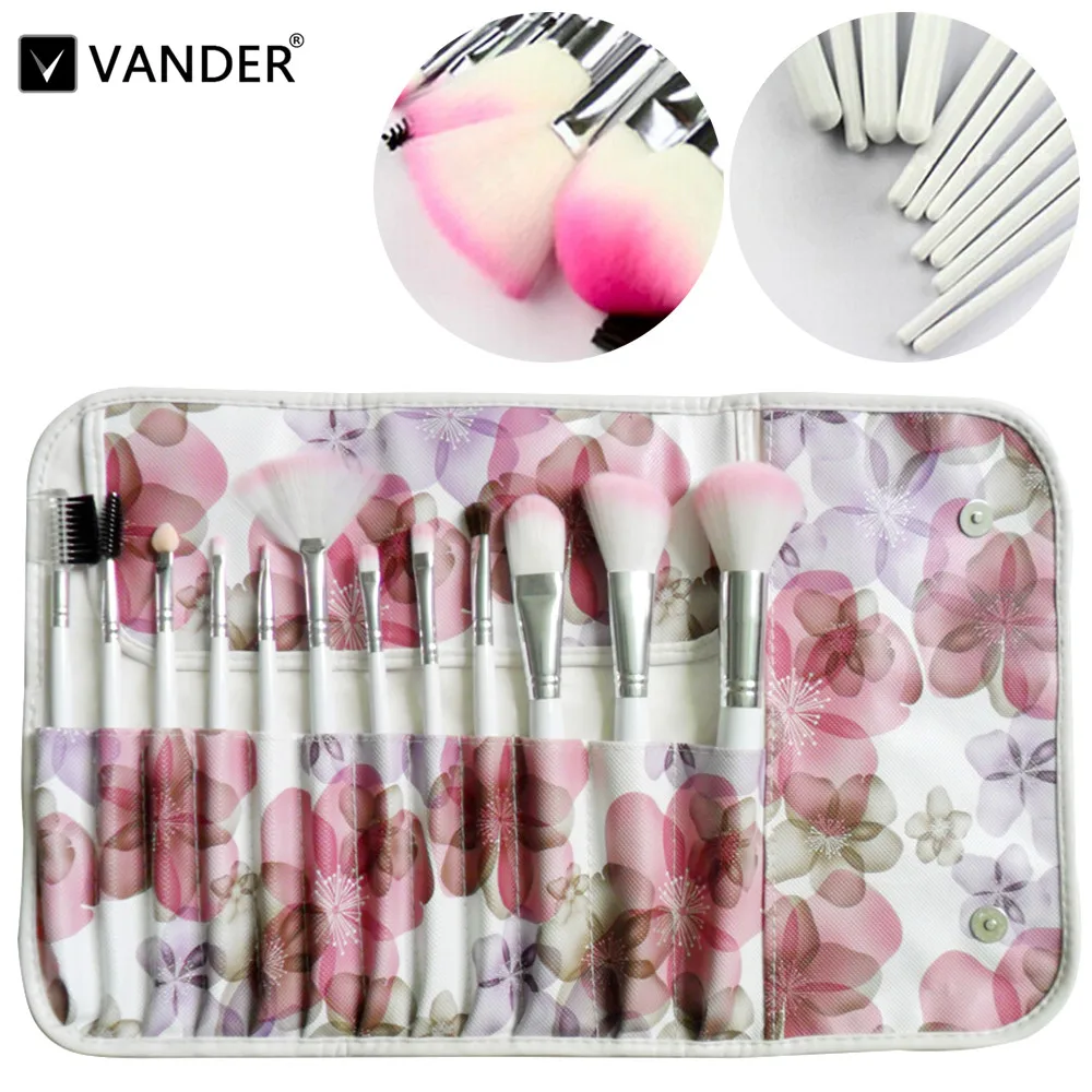 

Pro 12PCS Makeup Brushes Set Cosmetics Tools Powder Eyeshadow Cosmetics Make-up Blush Soft Brush Styling Kit & With Printed Bag