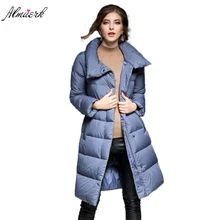 2017 Winter women’s jacket coat Large lapel thicken warm down cotton coat parkas High-quality Straight long coat outerwear yz420