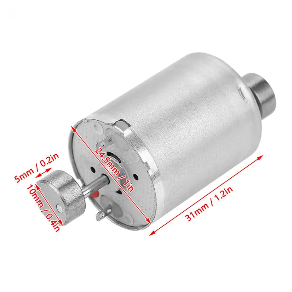Двойной вал постоянного тока сильный вибрирующий двигатель 12 В 31 мм длина высококачественный вибрирующий двигатель