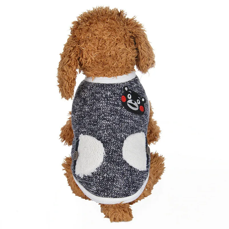 

Simple Polyester Dog Coat Autumn/winter Thicken Warm Panda Pattern Knitting Jacket for Small and Medium Pet Dog Clothes