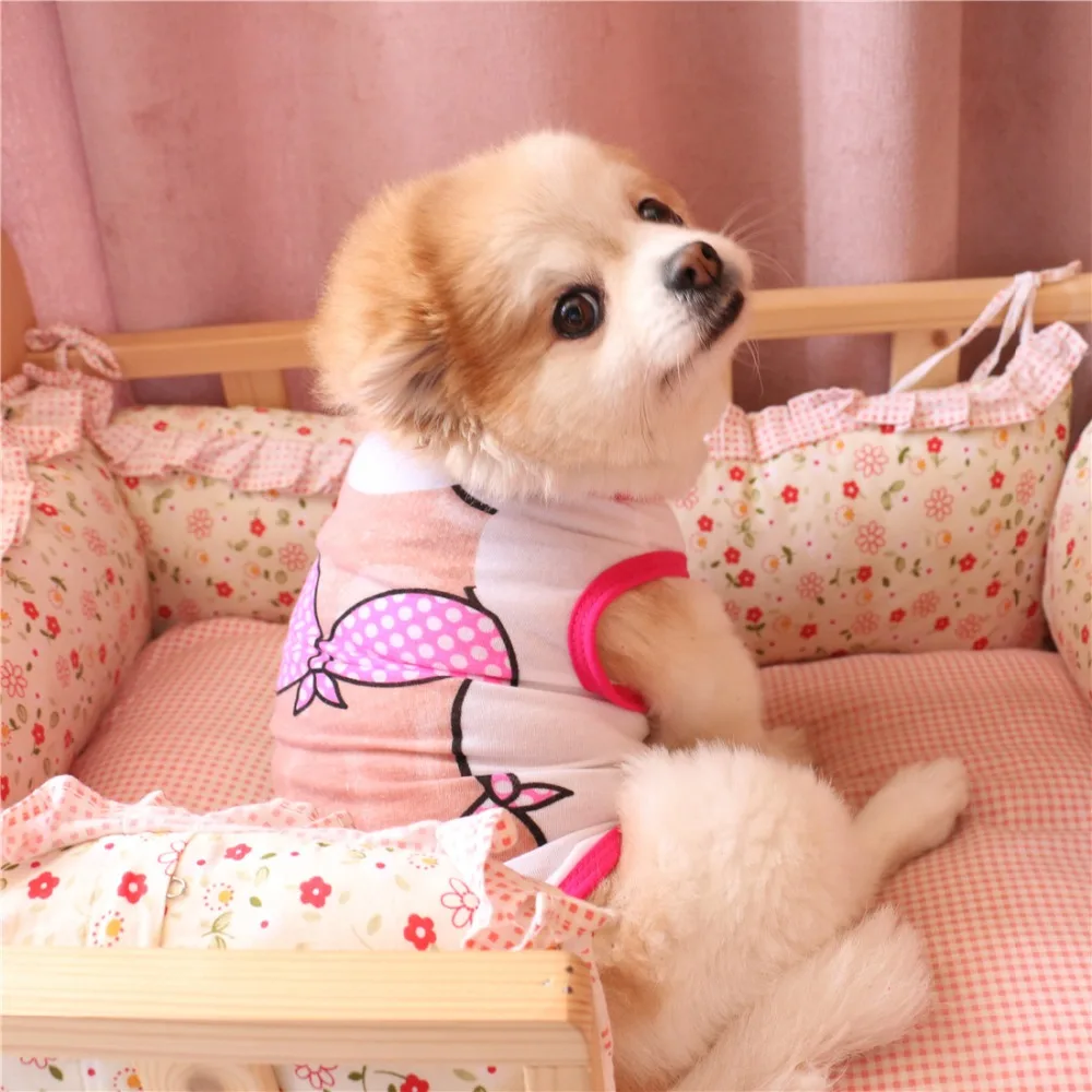 Дешевая Одежда для маленькой собаки на лето и весну, 2 стиля с героями мультфильмов, футболка с милым йоркширским принтом, футболка с фотографией терьера, дышащий жилет для животных