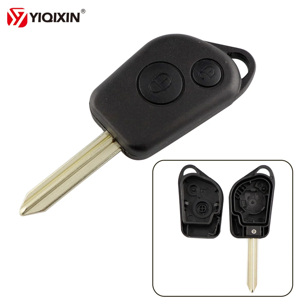 

YIQIXIN 2 Button Remote Entry Key Shell For Citroen Elysee Saxo Xsara Picasso Berlingo Uncut Blade Replacement Key Case