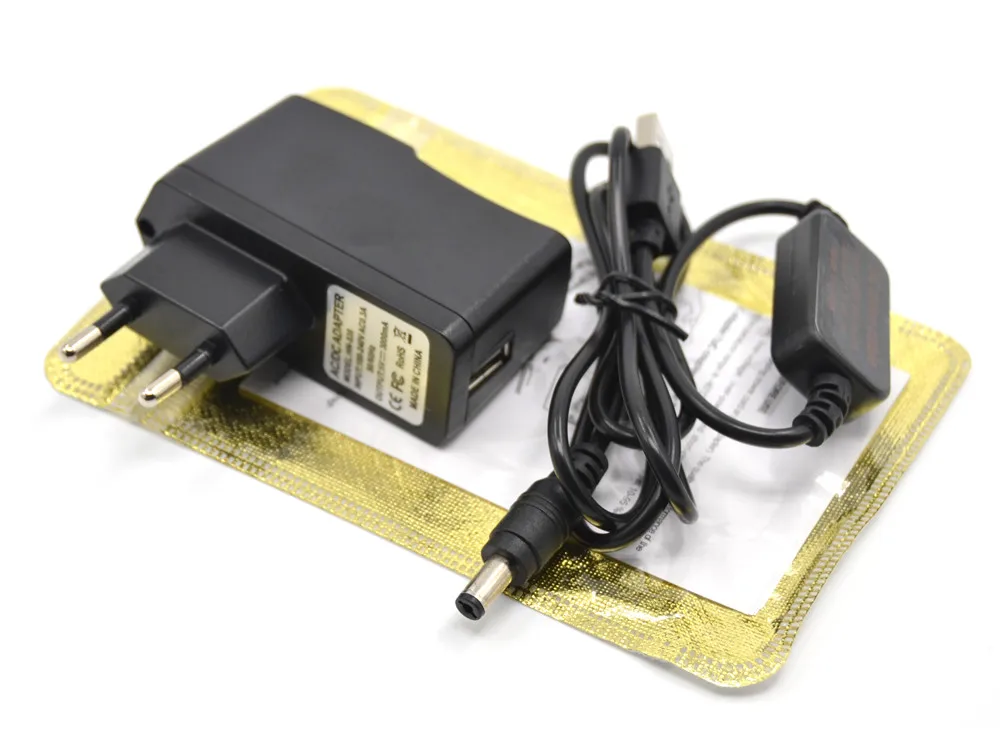 Mobile power bank 5V USB cable DC 8.4V+5V3A charger for Camera LP E6 DR