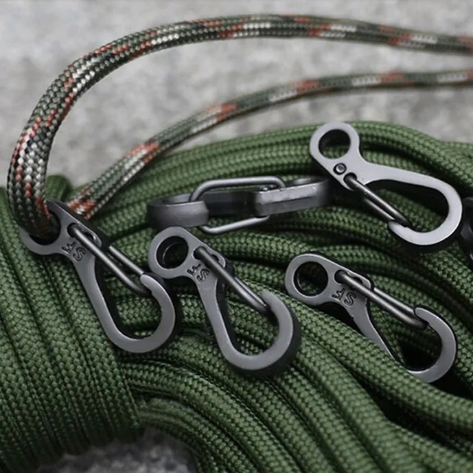 

5pcs/pack SF Spring Backpack Clasps Climbing Carabiners EDC Keychain Camping Bottle Hooks Paracord Tactical Survival Gear