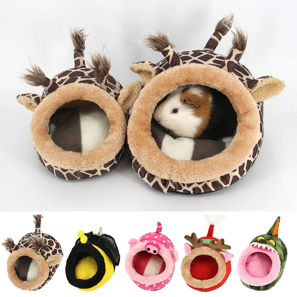 

Cute Animal Hamster Rat Hedgehog Squirrel House Guinea Pig Bed Nest Pad Cage Decorations For Home Decoration Accessories gifts