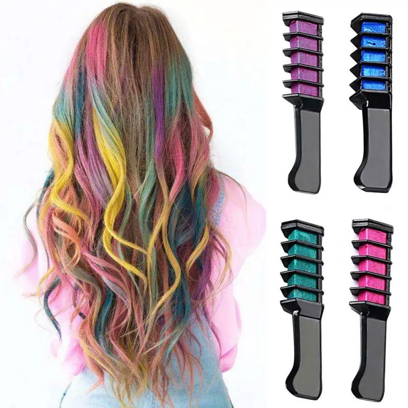 Hair Color Temporary Blue Hair Dye With Comb Hair Mascara Crayons for