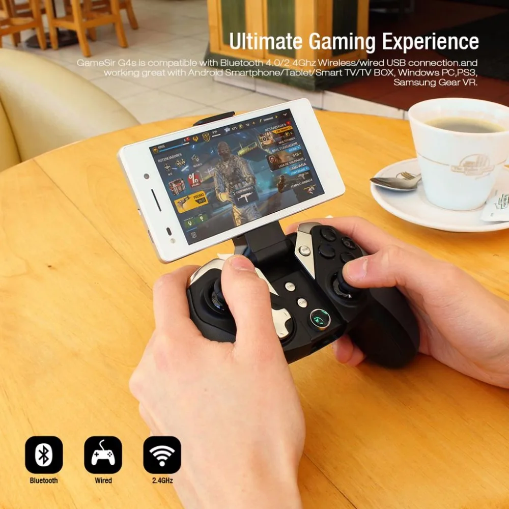  GameSir G4 / G4s Bluetooth 4.0 / 2.4G Wireless / Wired PUBG Gamepad Game Controller 800 mAh Capacit