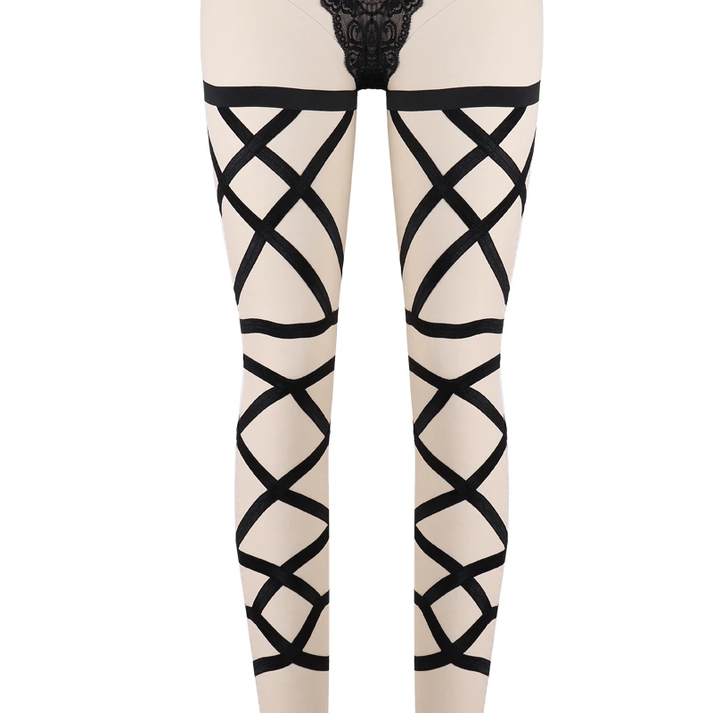Buy Pentagram Harness Garters Womens Black Thigh