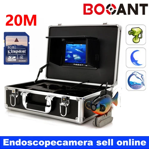 

20M Underwater Fishing DVR Camera Kit Control Box With Video function 7" TFT Color Fish Finder