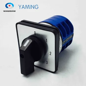 

Yaming electric changeover switch 0-3 position 3 phases knob rotary cam switch dc motor interruptor YMW26-32/3