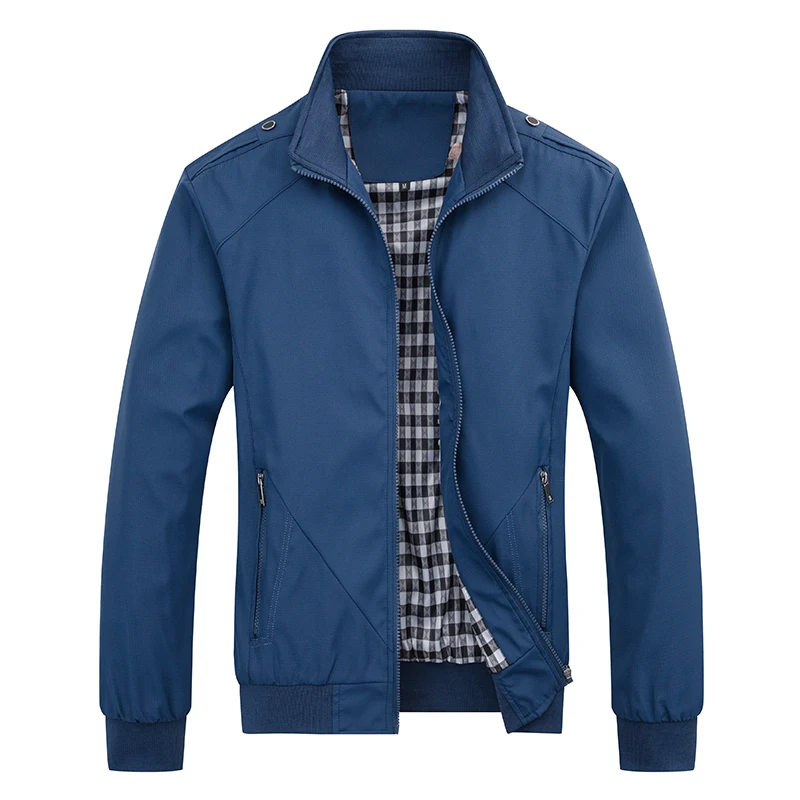 Зимняя теплая модная мужская куртка, приталенная мужская повседневная куртка-бомбер, куртки, ветровка, ветрозащитная Мужская одежда, большой размер M-5XL - Цвет: Blue