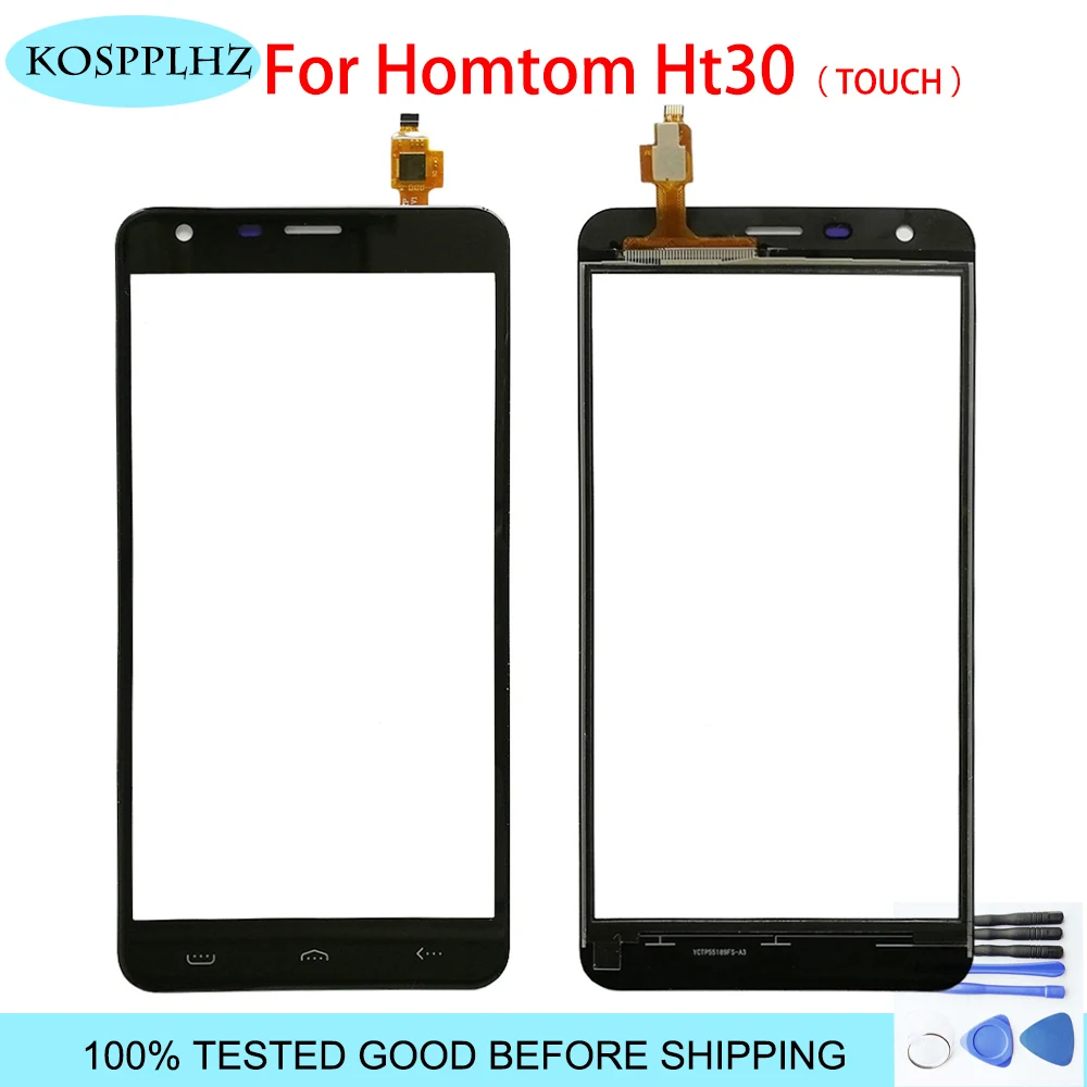 

KOSPPLHZ 5.5 inch front outer glass For homtom ht30 Touch Screen Touch Panel Lens Replacement 5.5 inch Mobile phone +TOOLS