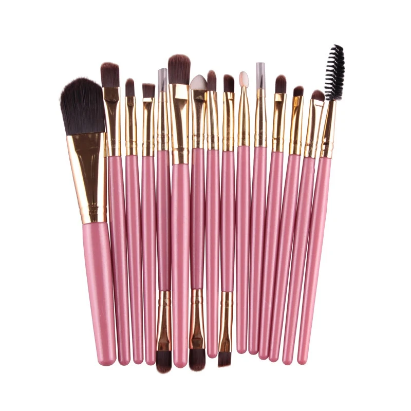 15 Pcs Professional Cosmetic Makeup Brush Women Foundation Eyeshadow Eyeliner Lip Brand Make Up font b