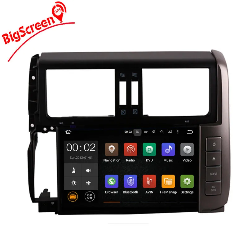 Clearance Android 7.1 System Car CD DVD GPS Navigation For Toyota Land Cruiser Prado 150 2010 2011 2012 2013 Autoradio Multimedia Stereo 3
