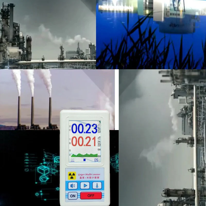 Geiger Counter Nuclear Radiation Detector Dosimeters Marble Tester With Display Screen Radiation Dosimeter Geiger Counters