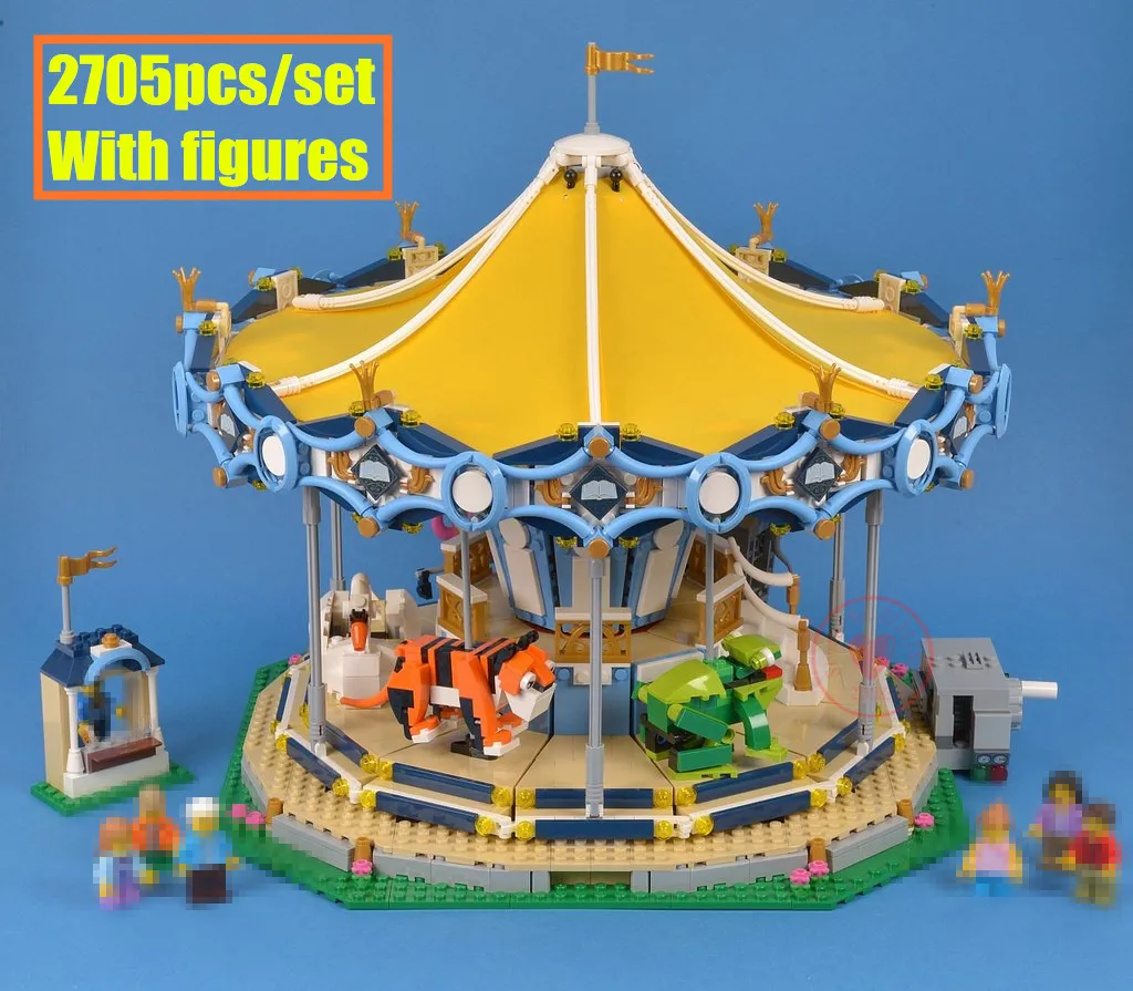 

New Genuine Streetview Series Carousel Set fit legoings creator figures Building Blocks Bricks Model Toys Gifts 10257 diy kid