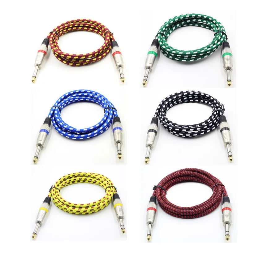 

6.35mm to 6.35mm Audio Cable Male jack Mono Shielded for Amplifier Mixer Mixing Console Guitar Pedal Electronic Organ 6.5 to 6.5