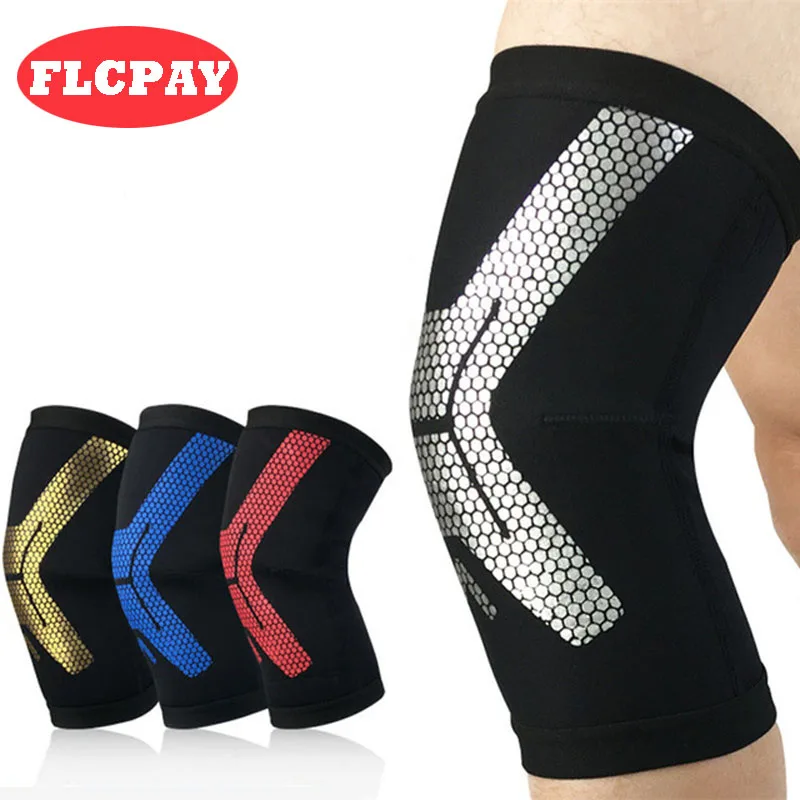 

1PCS Elastic Knee Support Brace Kneepad Patella Knee Pads Basketball Sport Safety Guard Strap Support Calf Protection Wholesale