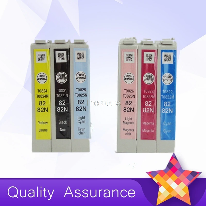

82 ink cartridge for epson laserjet printer R270/R290/R390/T50 T0821N-T0826N