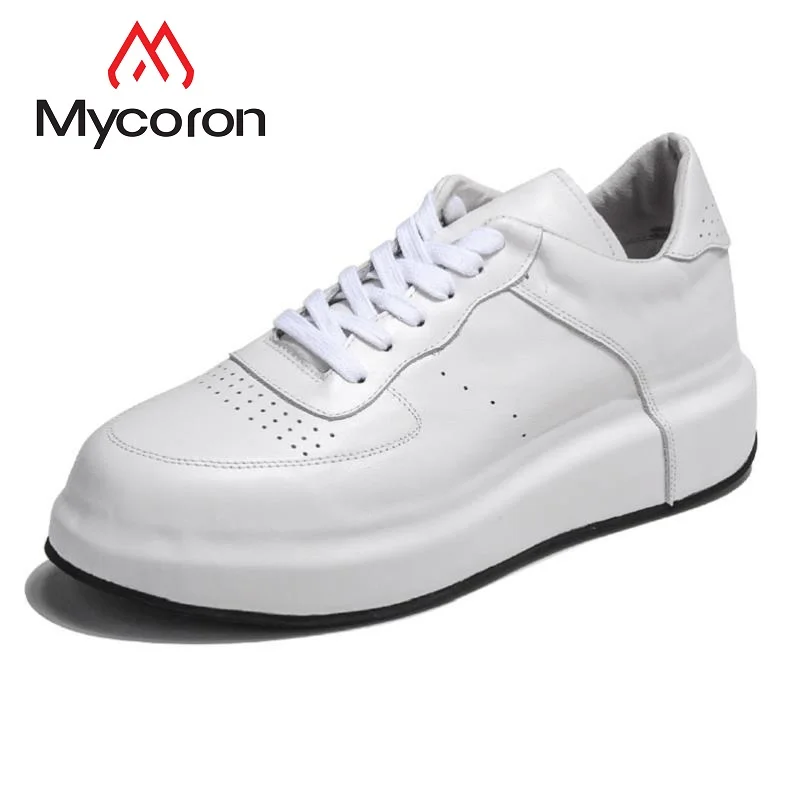 

MYCORON 2018 Hot Height Increasing Casual Boots Men Spring Autumn Luxury Designers Lace-Up Men Shoes Sapatenis Masculino