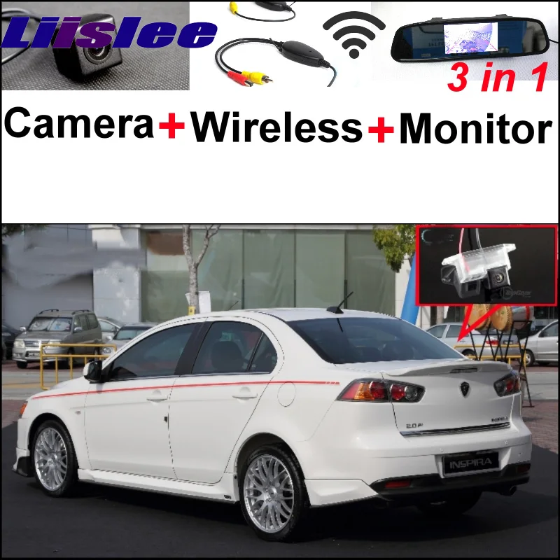 

3 in1 Special Rear View Camera + Wireless Receiver + Mirror Monitor Easy Back Up Parking System For Proton Inspira 2007~2015