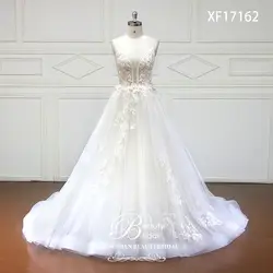 Бесплатная доставка Свадебные платья 2019 v-образный вырез суд Поезд комплектующие для бижутерии из кристала и Кружева Бисероплетение