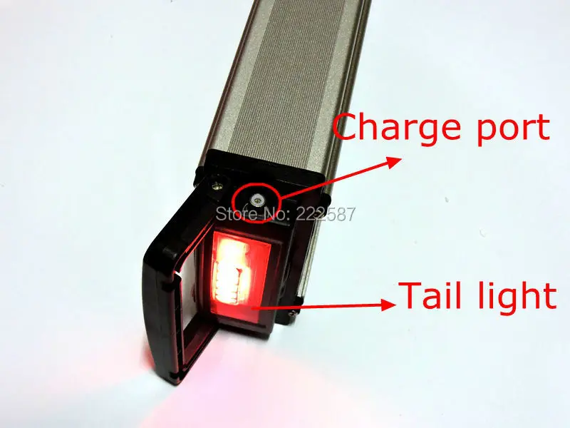 Best 36V 30AH for panasonic cell  electric bike battery rear rack battery 100W  - 1000W BMS lithium battery Aluminum with Tail lights 2 Best 36V 30AH for panasonic cell  electric bike battery rear rack battery 100W  - 1000W BMS lithium battery Aluminum with Tail lights 2