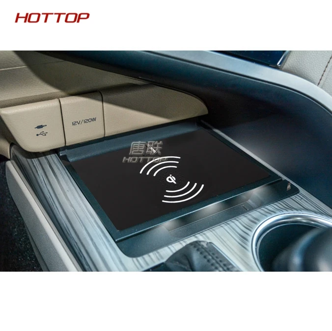 

Car Wireless Fast Charger Console Storage Panel Auto Interior Door Charging Panel for Mobile Phone for Toyota for Camry 8th 2018