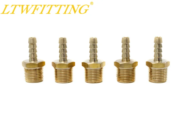 LTWFITTING латунный Барб фитинг муфта/соединитель 1/4 &quotшланг ID x 3/8&quot Мужской NPT