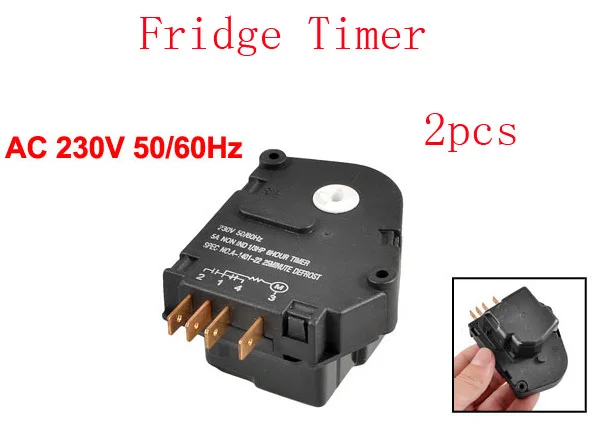 

Black Marked 4 Pins Refrigerator Defrost Timer Controler AC 230V 50/60Hz 2pcs