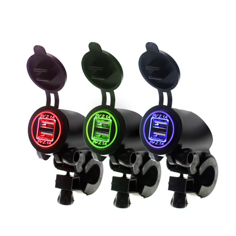 

5V Dual USB Car Motorcycle Cigarette Lighter Socket Splitter Charger Power Adapter Outlet Power Mobile Phone Charger Universal
