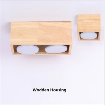 

200-240Vac input single/double head grille lamp gx53 lamp replaceable oak surface mounted down led ceiling light