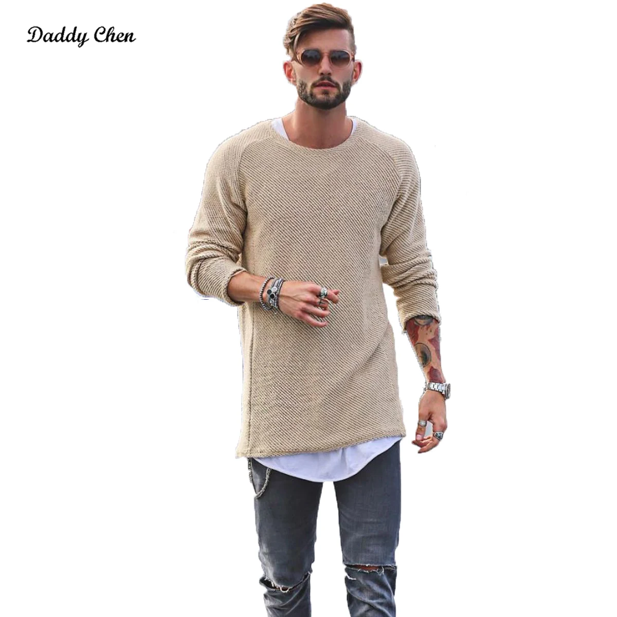 

Men Sweater Autumn Winter Knitted Solid Simply Style Pullover Casual Loose O Neck Sweater Jumper Male Black Outerwear brand 2018