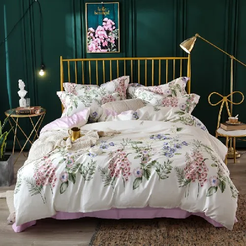 bedding set 3 Роскошные комплекты постельного белья из египетского хлопка, пододеяльник, простыня, наволочка, Комплект постельного белья для королевы и королевы - Цвет: bedding set 3