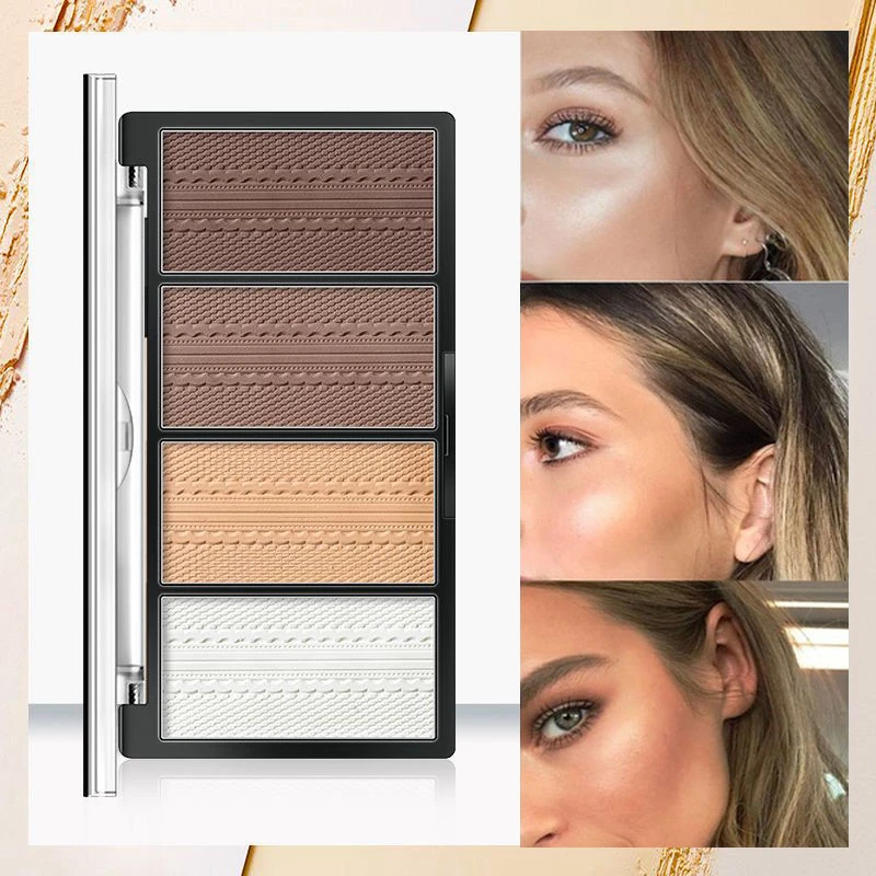

4 Colors Pressed Powder Highlight Contour Shading Powder Matte Base Make Up Bronzer Highlighter Cosmetic