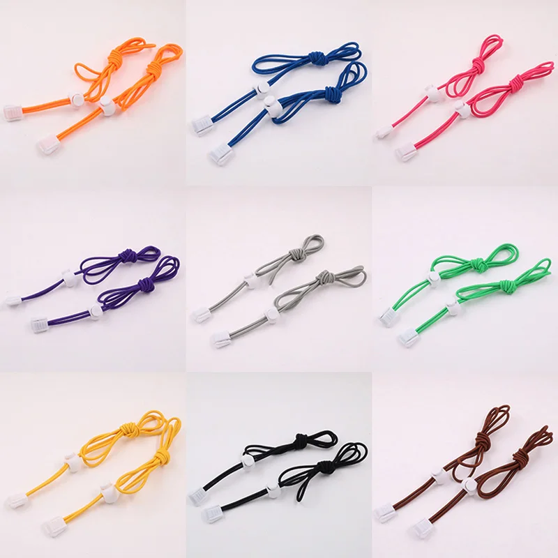 New 3 pairs Fashion no Tie Shoelace Locking Shoe Laces Elastic Shoelace for Shoestrings Running Jogging Triathlon Sports Fitness