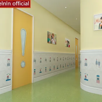 

3d cartoon anime deer pattern wall stickers kids room kindergarten anti-collision bedroom background wall ceiling wallpaper