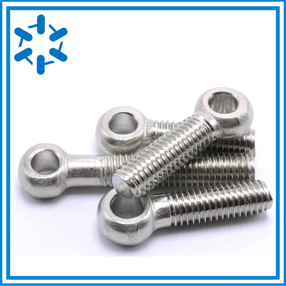 50pcs/lot Stainless steel eye bolt swing bolts screws M6*25/30/40/50/60