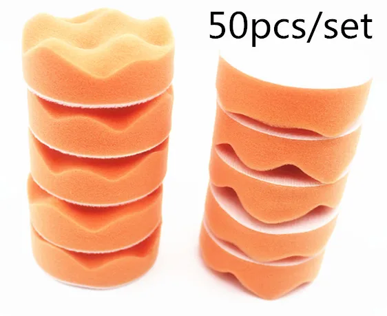 

50PC/set 80mm Car Polisher Buffer pads wave sponge Gross Polishing Buffing Pad 3" Clean waxing Auto paint maintenance care