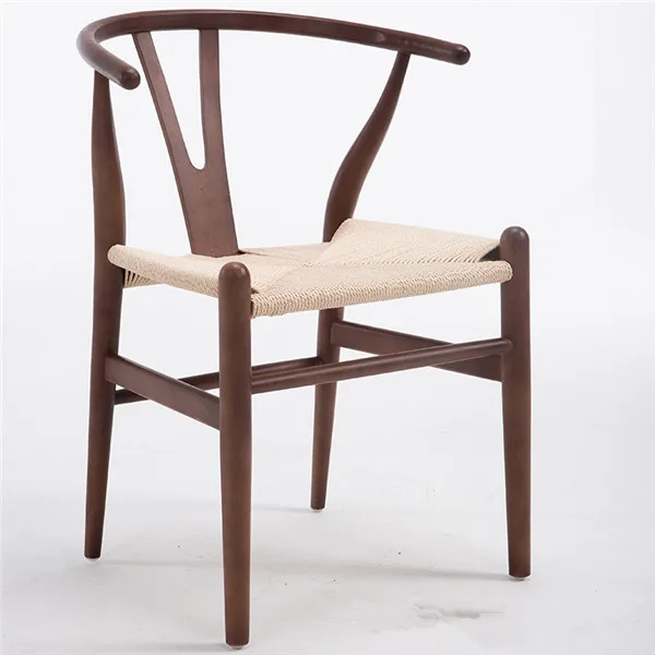 Современный Hans Wegner Wishbone обеденный стул из бука орех/Красный Коричневый/Естественная отделка Y стул для кафе мебель деревянное кресло