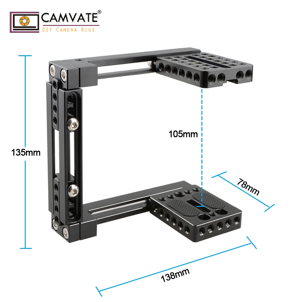 CAMVATE Dual-use Adjustable Cage for 80D GH5 (Basic) C1722 camera photography accessories