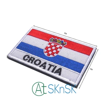 

50pcs/set Embroidery Badge Croatian National Flag Of Croatia Military Embroidered Badges Patches Backpack Army Military Patch