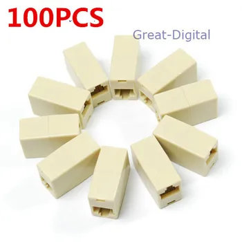 

RJ45 100pcs/lot CAT 5 5E Extender Plug Newtwork Ethernet Lan Cable Joiner Coupler Connector Adapter