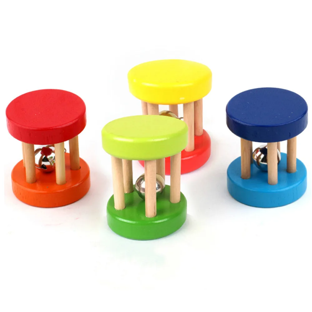 

Baby Rattles Funny Wooden Toy Kid Children Intellectual Developmental Educational Toys Spiral Rattles for Baby Toys Random