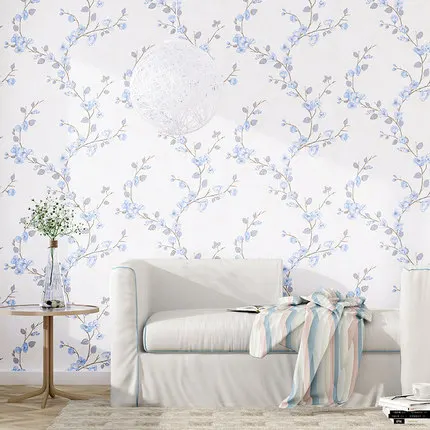 

Garden style wallpaper living room sofa background wall paper non-woven wallpaper bedroom retro wallpaper