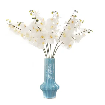 

INDIGO- (9 flower/stem) Real Touch Moth Orchid Butterfly Decorative Artificial Wedding Plastic Flower Hotel Party Event Office